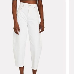 CITIZENS OF HUMANITY Calista Tapered Crop Jeans, 25, white